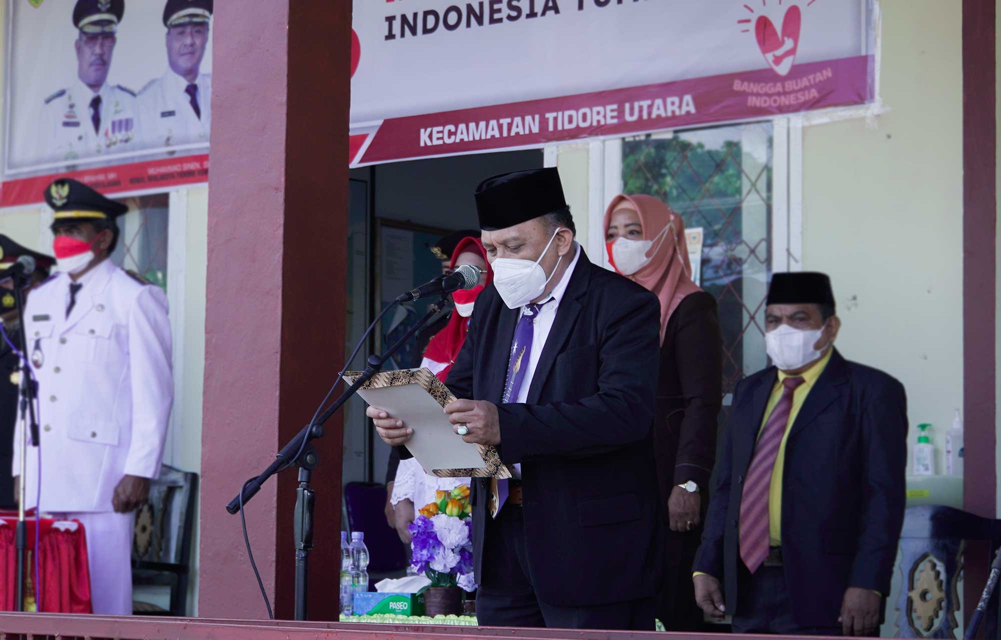 LPMP MALUT BERSAMA PEMERINTAH KECAMATAN UPACARA PERINGATAN HUT KEMERDEKAAN RI KE-76